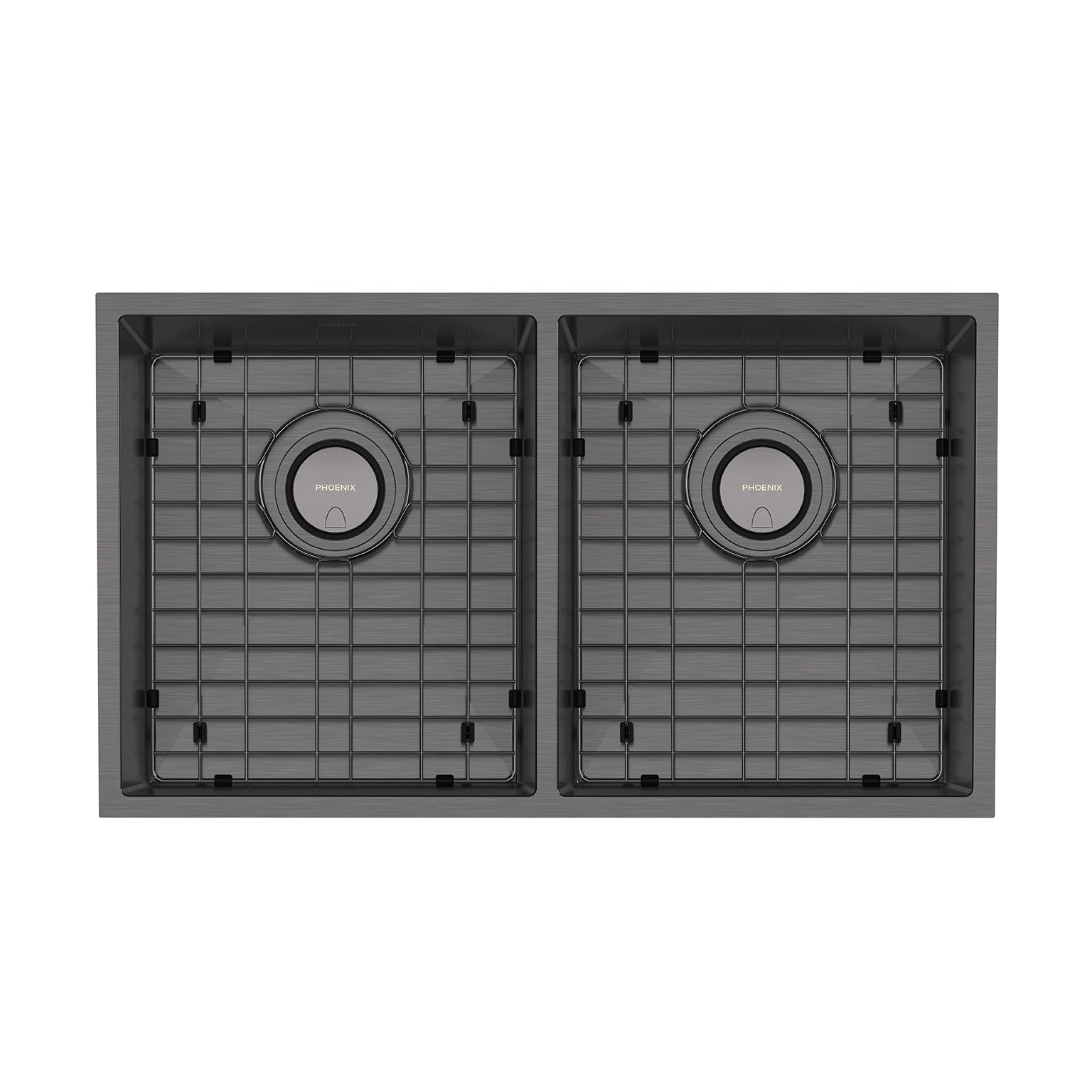 Phoenix 4000 Series Double Bowl Sink - Brushed Carbon Finish