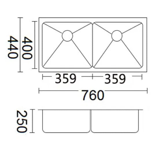 Luminaire Sink SNK-P-4444-DB