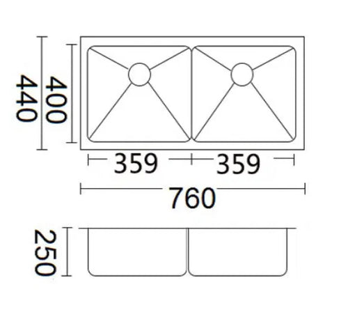Luminaire Sink SNK-P-4444-DB